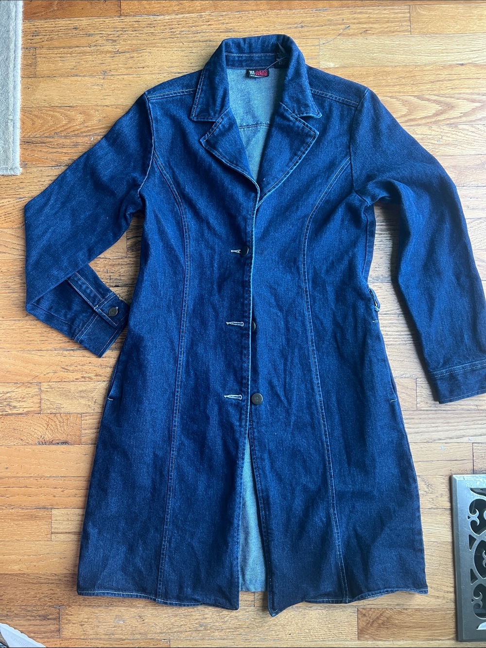 NY Jeans Women's Dark Blue Denim Trench Coat - size Medium